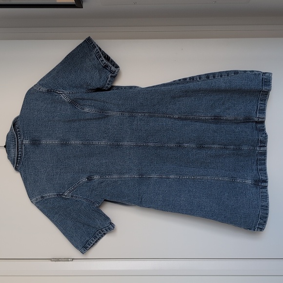 Abercrombie & Fitch Women's Blue Denim Short Sleeve Dress - Picture 6 of 6